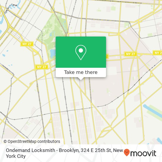 Mapa de Ondemand Locksmith - Brooklyn, 324 E 25th St