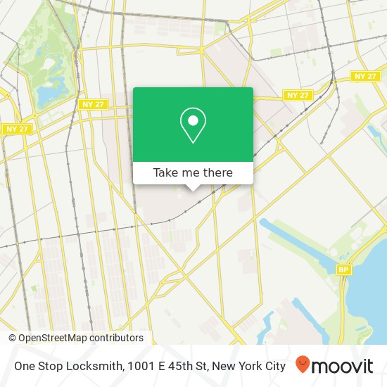 Mapa de One Stop Locksmith, 1001 E 45th St