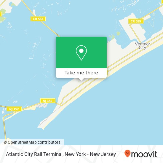 Mapa de Atlantic City Rail Terminal