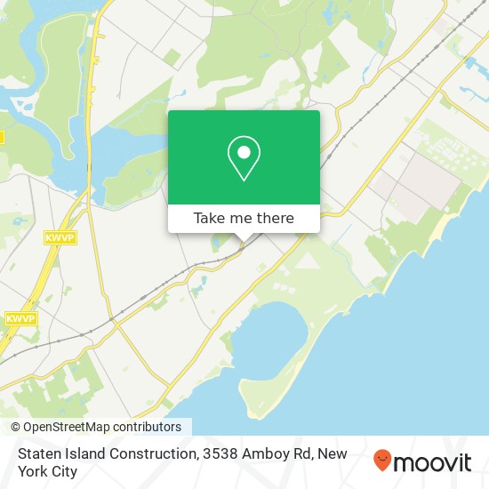 Mapa de Staten Island Construction, 3538 Amboy Rd