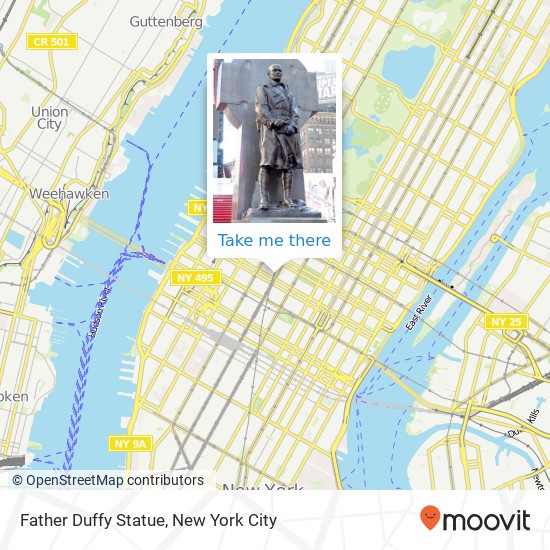 Father Duffy Statue map