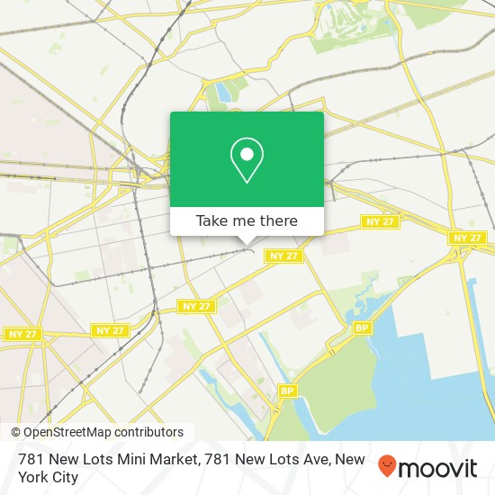 Mapa de 781 New Lots Mini Market, 781 New Lots Ave