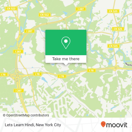 Mapa de Lets Learn Hindi, 44 Watchung Dr