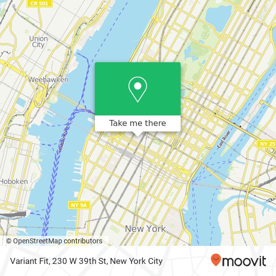 Mapa de Variant Fit, 230 W 39th St