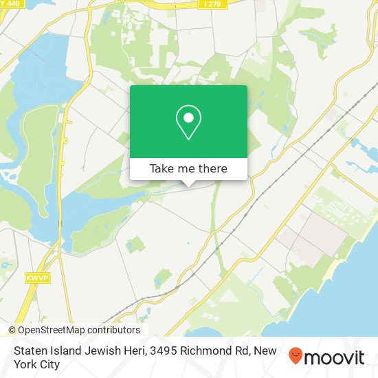 Mapa de Staten Island Jewish Heri, 3495 Richmond Rd