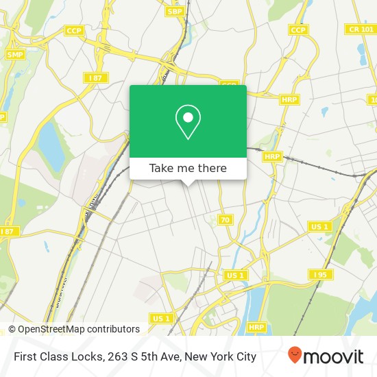 First Class Locks, 263 S 5th Ave map