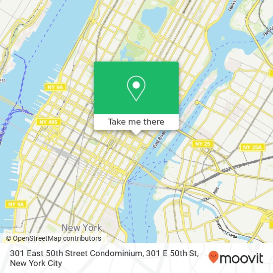 301 East 50th Street Condominium, 301 E 50th St map