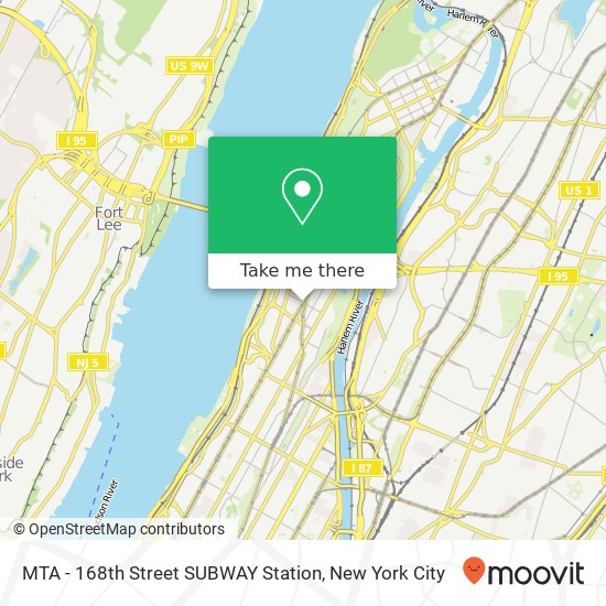 MTA - 168th Street SUBWAY Station map