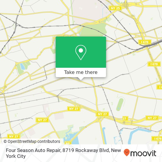 Mapa de Four Season Auto Repair, 8719 Rockaway Blvd