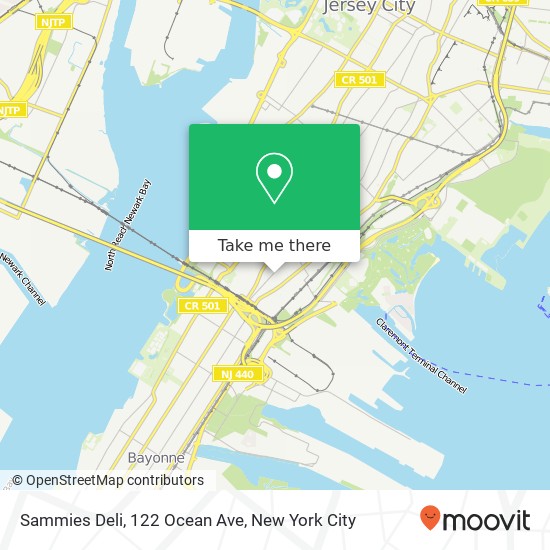 Mapa de Sammies Deli, 122 Ocean Ave