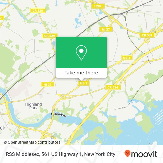 RSS Middlesex, 561 US Highway 1 map