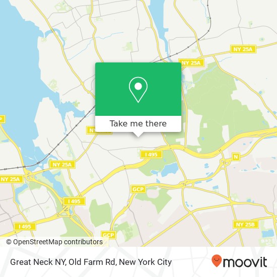 Mapa de Great Neck NY, Old Farm Rd