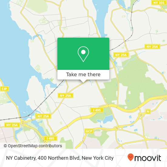 Mapa de NY Cabinetry, 400 Northern Blvd