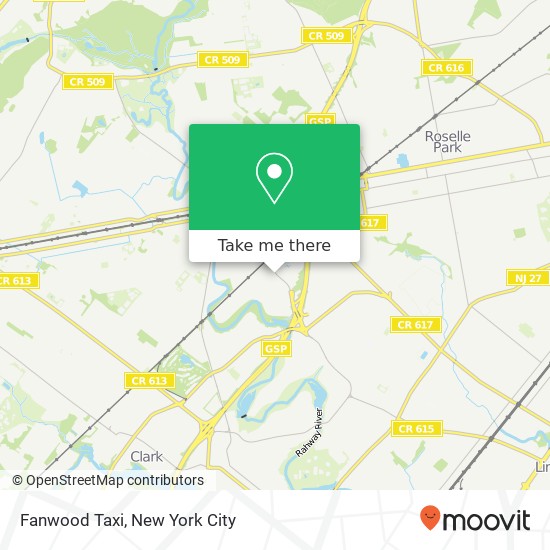 Fanwood Taxi map