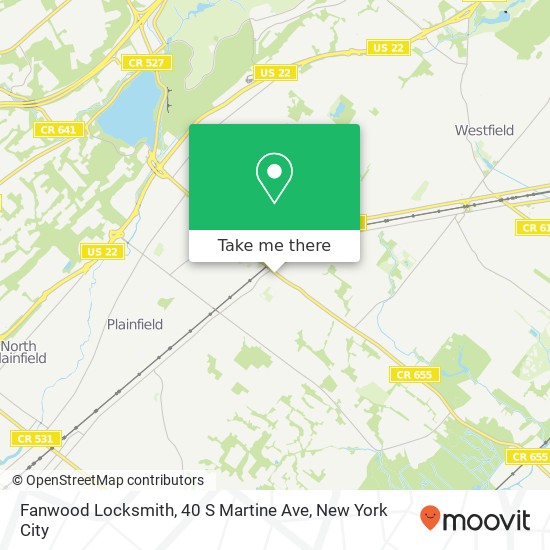 Fanwood Locksmith, 40 S Martine Ave map