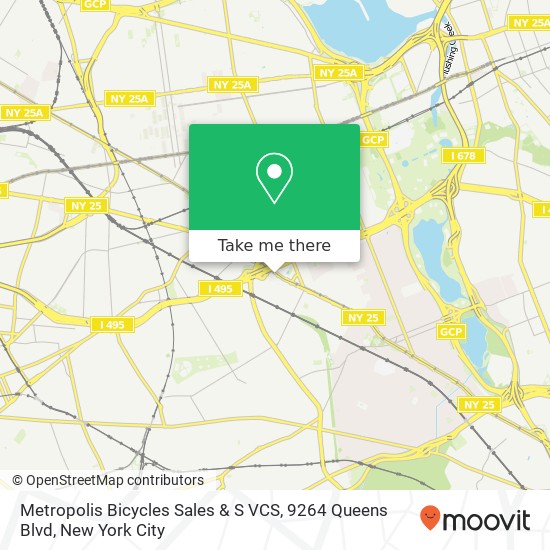 Mapa de Metropolis Bicycles Sales & S VCS, 9264 Queens Blvd