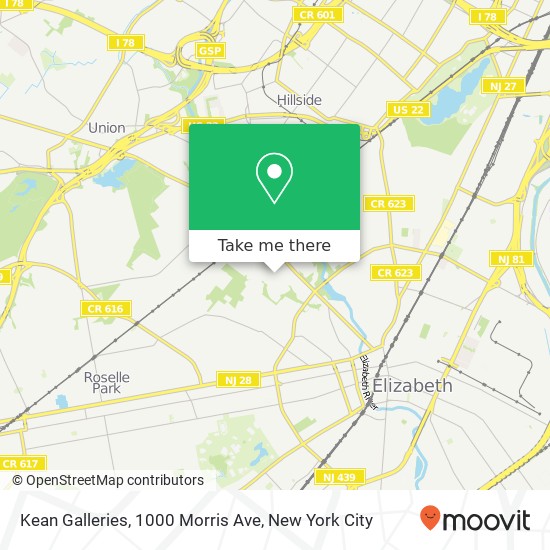 Mapa de Kean Galleries, 1000 Morris Ave