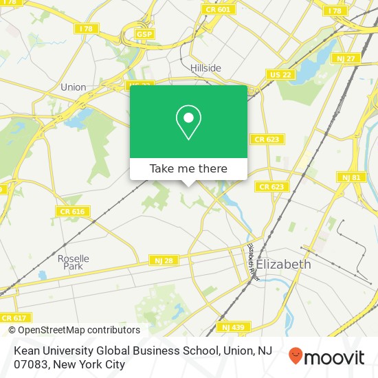 Kean University Global Business School, Union, NJ 07083 map