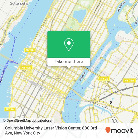 Mapa de Columbia University Laser Vision Center, 880 3rd Ave