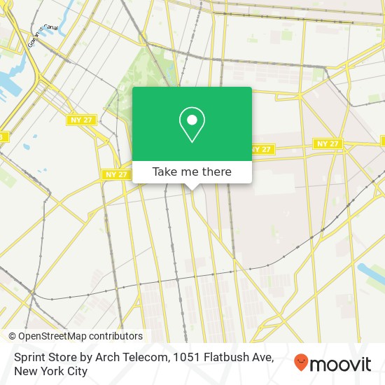 Mapa de Sprint Store by Arch Telecom, 1051 Flatbush Ave