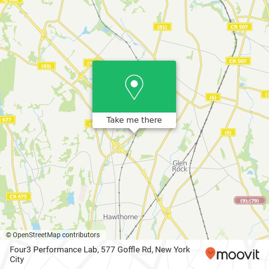 Four3 Performance Lab, 577 Goffle Rd map