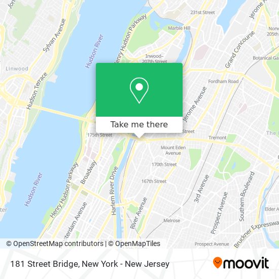 Mapa de 181 Street Bridge