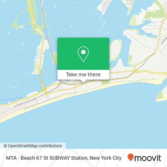 Mapa de MTA - Beach 67 St SUBWAY Station