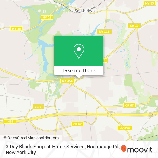 3 Day Blinds Shop-at-Home Services, Hauppauge Rd map