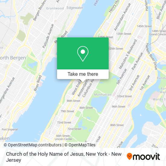 Church of the Holy Name of Jesus map