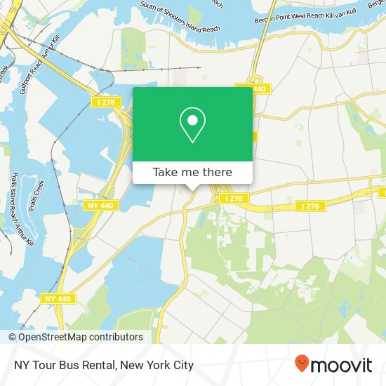 NY Tour Bus Rental map