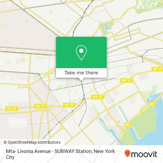 Mapa de Mta- Livonia Avenue - SUBWAY Station