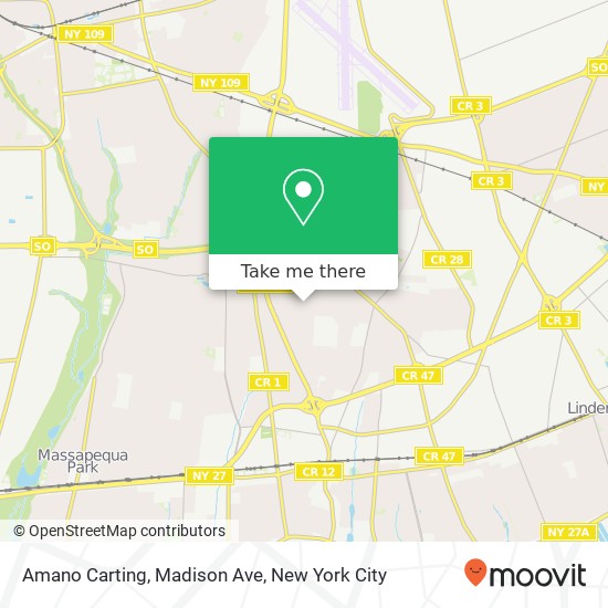 Mapa de Amano Carting, Madison Ave