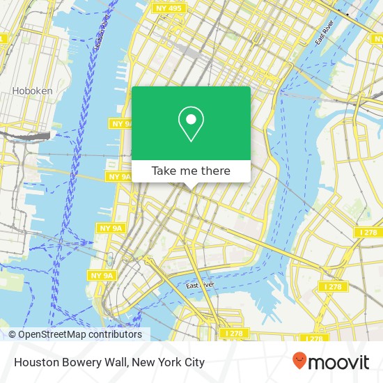 Mapa de Houston Bowery Wall