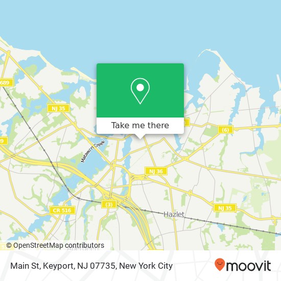 Mapa de Main St, Keyport, NJ 07735