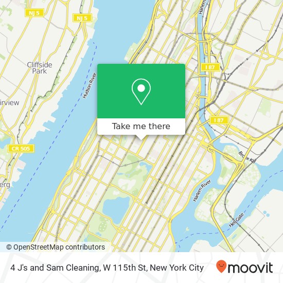 Mapa de 4 J's and Sam Cleaning, W 115th St