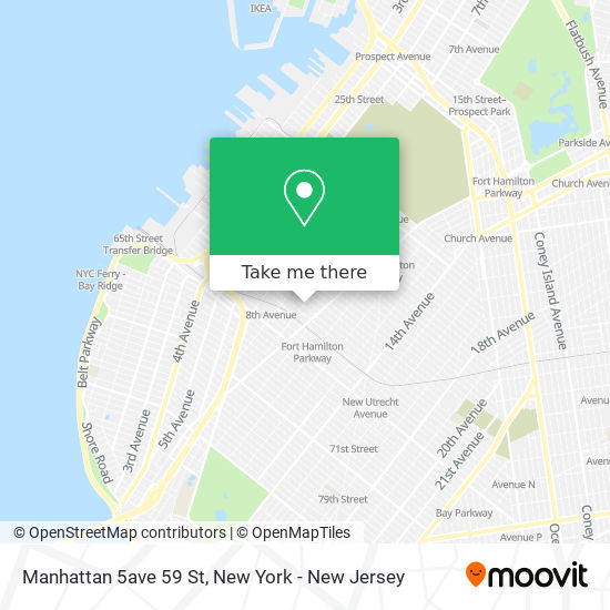 Manhattan 5ave 59 St map