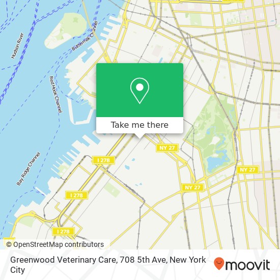 Mapa de Greenwood Veterinary Care, 708 5th Ave