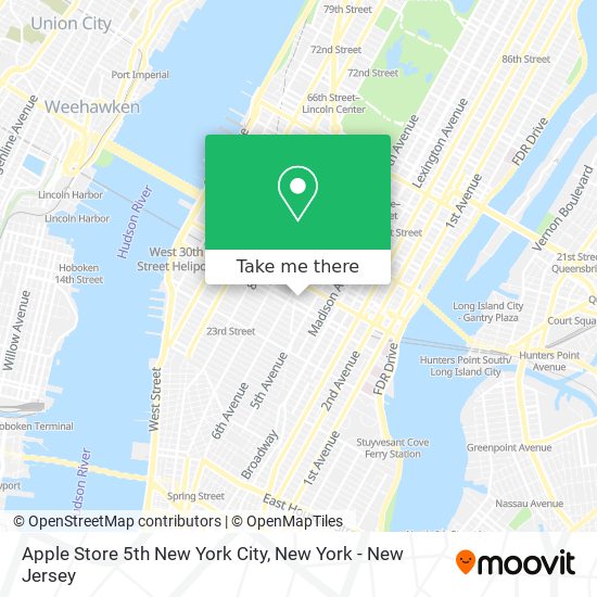Apple Store 5th New York City map