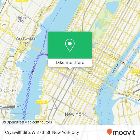 Cryswillfitlife, W 37th St map