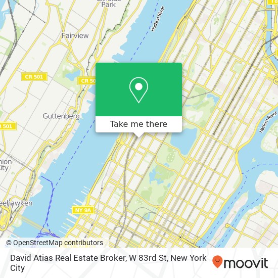 Mapa de David Atias Real Estate Broker, W 83rd St
