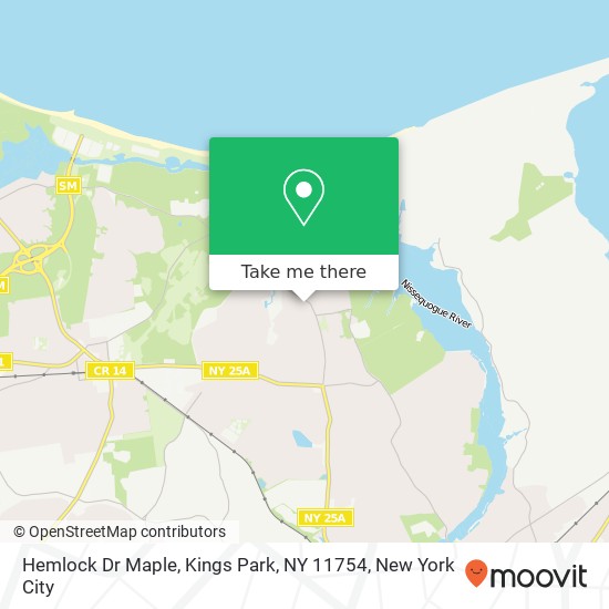 Mapa de Hemlock Dr Maple, Kings Park, NY 11754