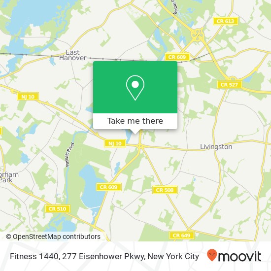 Mapa de Fitness 1440, 277 Eisenhower Pkwy