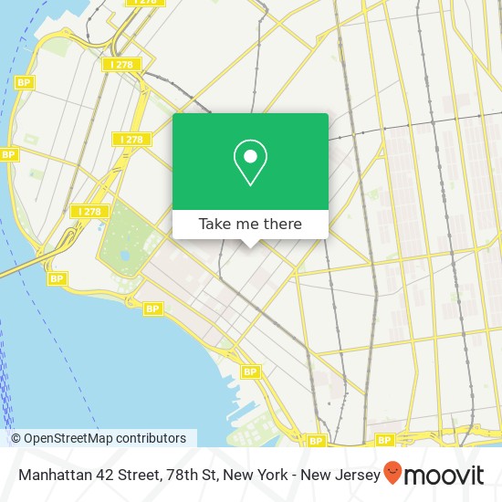 Manhattan 42 Street, 78th St map