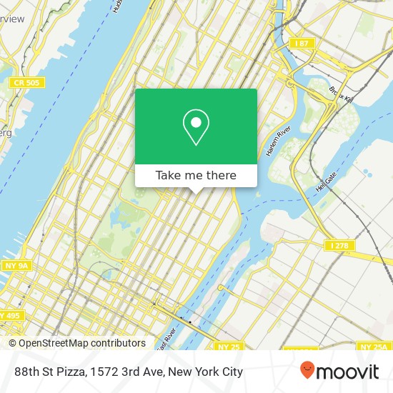 Mapa de 88th St Pizza, 1572 3rd Ave