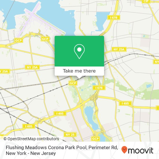 Flushing Meadows Corona Park Pool, Perimeter Rd map