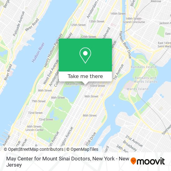 May Center for Mount Sinai Doctors map