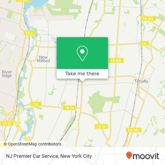Mapa de NJ Premier Car Service
