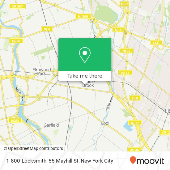 Mapa de 1-800-Locksmith, 55 Mayhill St