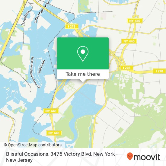 Blissful Occasions, 3475 Victory Blvd map