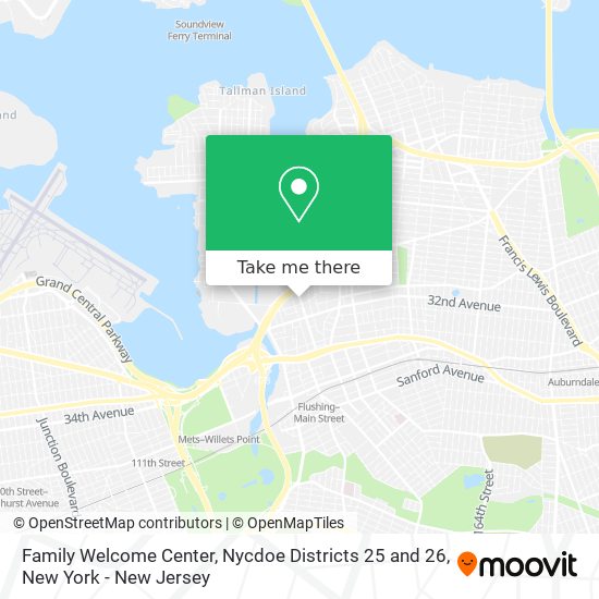 Family Welcome Center, Nycdoe Districts 25 and 26 map